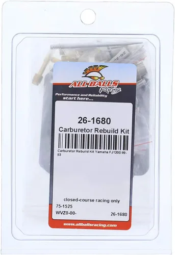 Miniatura 5 de All Balls Kit de reconstrucción de carburador de carreras 26-1680 compatible con/reemplazo para Yamaha FJ1200 1989-1993