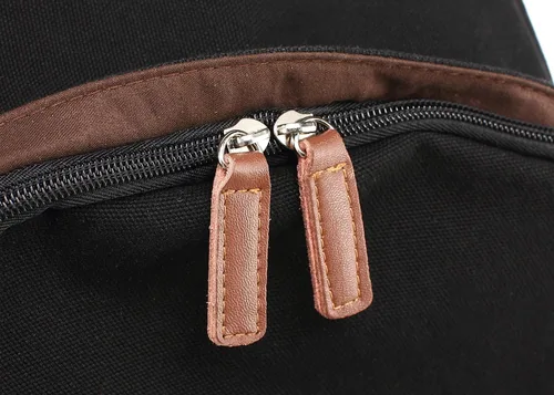 Miniatura 7 de kayond Bolsa de lona ligera para portátil de estilo casual, mochilas de viaje duraderas, mochila para hombres y mujeres, mochila de moda para Negro