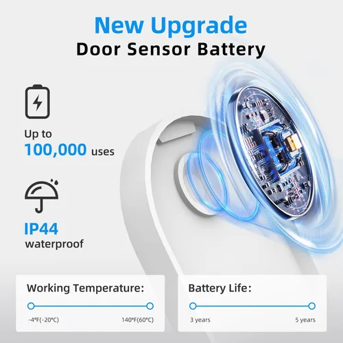 Miniatura 2 de Sistema de timbre inalámbrico para puertas Daytech - Alcance largo de 800 pies, 20 melodías, 5 niveles de volumen ajustables, 4 sensores + 1 4