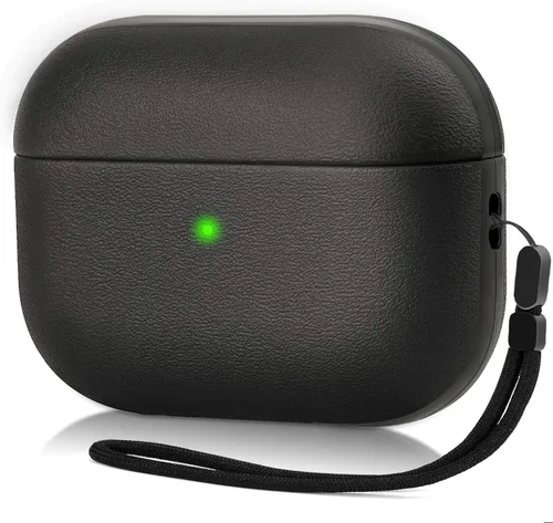 JIELIELE - Funda de actualización compatible con el estuche de Airpods Pro, funda protectora de cuerpo completo de textura de cuero compatible con