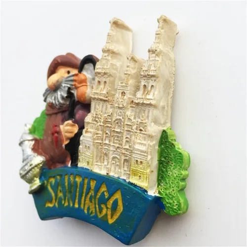 Miniatura 3 de Santiago Chile - Imán para nevera, recuerdo de viaje, decoración de nevera, calcomanía magnética pintada a mano, colección artesanal