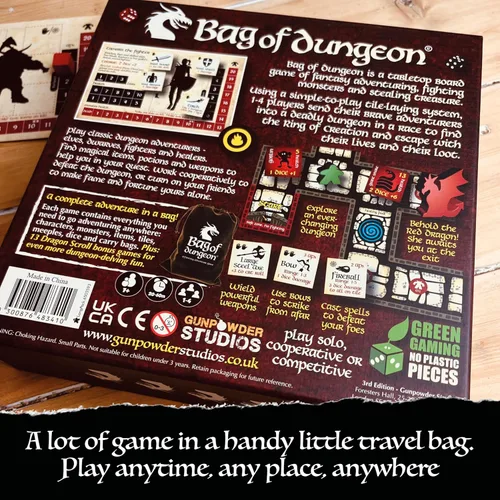 Miniatura 11 de Bag of Dungeon–Juego de Mesa de Aventura Fantástica para Familias y Fanáticos de RPG 1–4 Jugadores, Edades 7+ Explorador de Mazmorras Clásico