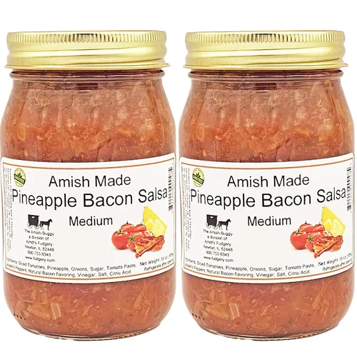 Miniatura 16 de Arndts Fudgery Amish Made Salsa Tarros de 2-16 onzas (manzana mediana)