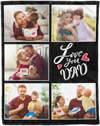Miniatura 14 de D-Story Mantas para papá, manta de regalo personalizada de hija, manta para el Día del Padre, regalos para papá de parte de la hija, manta con fotos