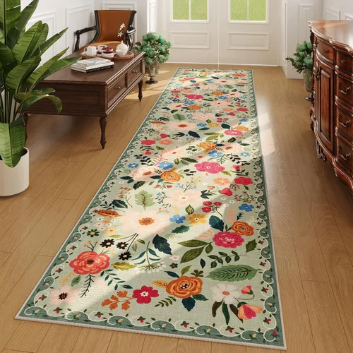 Miniatura 53 de Rugcomf Alfombra Pasillera para Pasillos Alfombra de Cocina Antideslizante 2'6'' x 8' Alfombras Pasilleras Lavables con Respaldo de Goma Alfombra