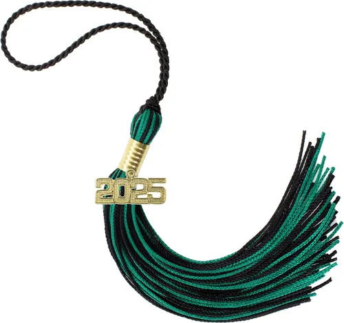 Miniatura 373 de Borla de graduación Aqua 2022, todos los colores escolares disponibles, fabricada en Estados Unidos