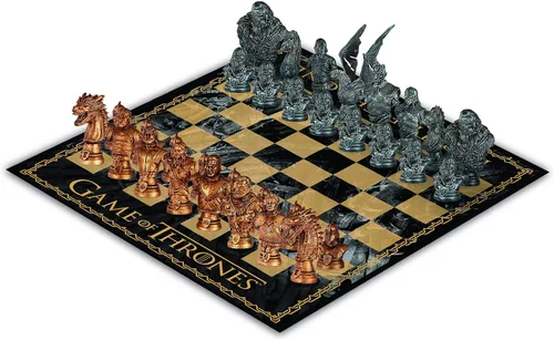 Miniatura 2 de USAOPOLY Juego de Ajedrez de Coleccionista de Juego de Tronos 32 piezas de ajedrez personalizadas de personajes de TV de HBO 2 jugadores A