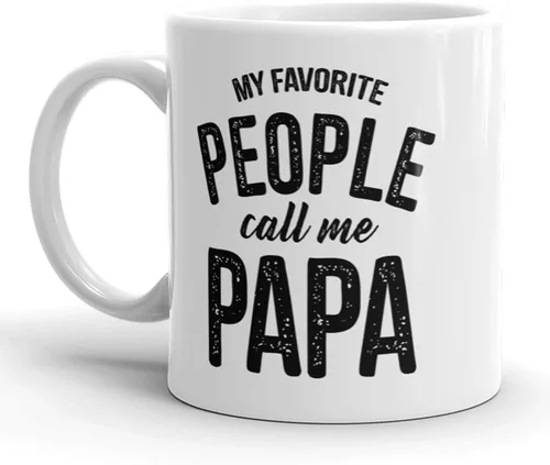 Miniatura 12 de Crazy Dog T-Shirts My Favorite People Call Me Dad Taza de café para el Día del Padre, taza de café de cerámica de 11 onzas con aislamiento
