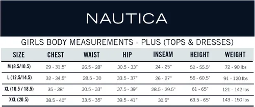 Miniatura 4 de Nautica - Vestido estilo polo de manga corta para uniforme escolar de niña