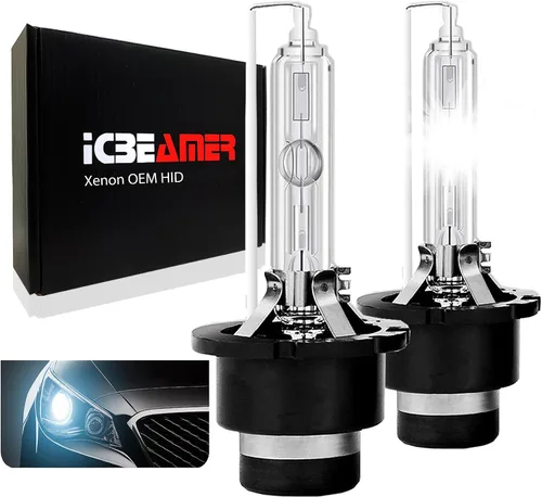 Miniatura 16 de ICBEAMER 10000K D1R D1C D1S Xenon HID Reemplazo directo Reemplazar bombillas de luz baja para faros delanteros de fábrica OEM [Color: azul]