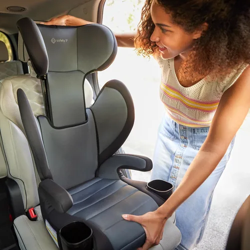 Miniatura 16 de Safety 1st Grow and Go - Asiento de coche booster 2 en 1 con ComfortWings, se convierte de respaldo alto a sin respaldo, 48,3 cm de ancho, caben 3