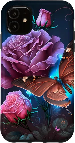 Miniatura 8 de Family Butterfly Rose Flower Firefly PC Case for iPhone 17