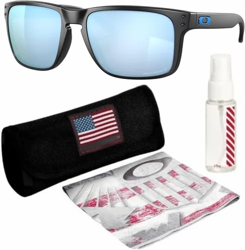 Miniatura 14 de Oakley HOLBROOK XL OO9417 Square Shape Sunglasses With Official Eyewear Kit Marco de acero Lente polarizada negra Prizm