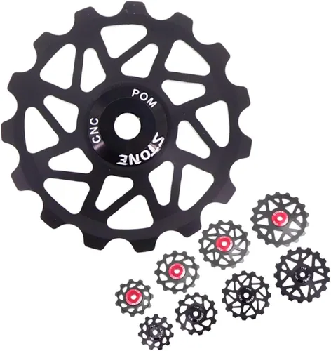 Miniatura 10 de DJC Rodamiento de piedra Polea Rueda Guía de engranajes Rodillo 11t 13t 15t 17t MTB Road Bike Desviador trasero para Shimano para Sram Polea