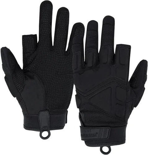 Miniatura 13 de Seibertron Guantes S.O.L.A.G para deportes al aire libre resistentes al agua con dedo completo y pantalla táctil, para adultos y jóvenes Negro-1/2