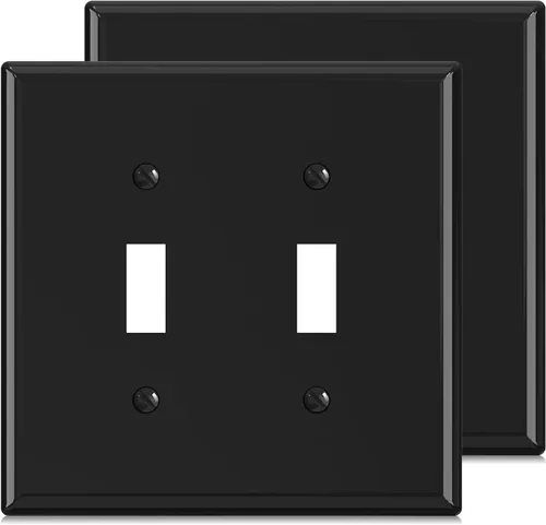 Miniatura 9 de ELEGRP Placas de pared de palanca de 2 segmentos sin tornillos, cubierta de placa frontal termoplástica irrompible de tamaño mediano para Blanco mate