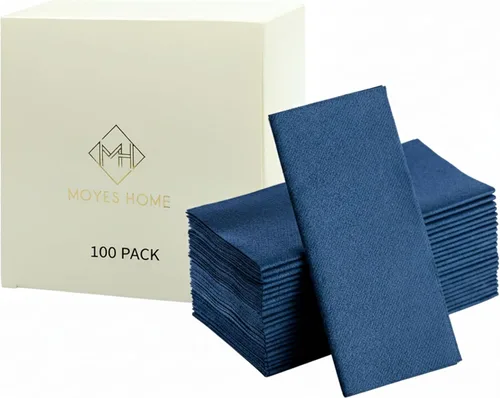 Miniatura 27 de Servilletas de papel azul bebé, tela desechable de lino como servilletas de cena, toallas de mano, suaves, absorbentes, servilletas de mano de papel