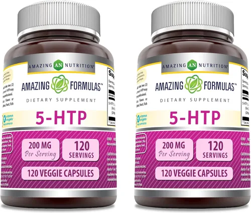 Miniatura 7 de Amazing Formulas 5-HTP (L-5-hidroxitriptófano) Suplemento 200 mg por porción Cápsulas vegetales Sin OMG Sin gluten Fabricado en Estados