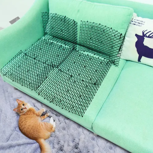 Miniatura 8 de POMEAT 15 alfombrillas para gatos con púas de 16 x 12 pulgadas, alfombrillas disuasorias para gatos al aire libre para gatos y perros, picos de gato