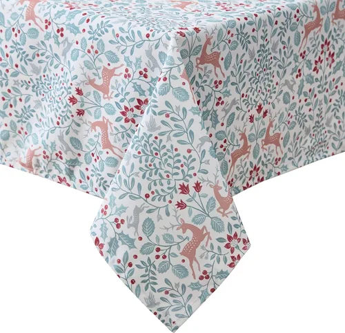 Miniatura 11 de Laura Ashley Mantel decorativo, resistente a las arrugas y a las manchas, repelente al agua a prueba de derrames, tela de poliéster lavable de fácil