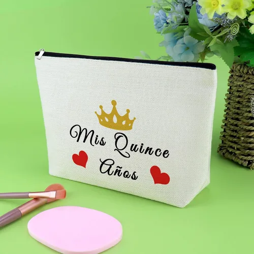Miniatura 5 de Regalos de cumpleaños 15 para niñas, bolsa de maquillaje, regalos de cumpleaños para adolescentes de mamá, regalos de dulces 15 años, bolsa