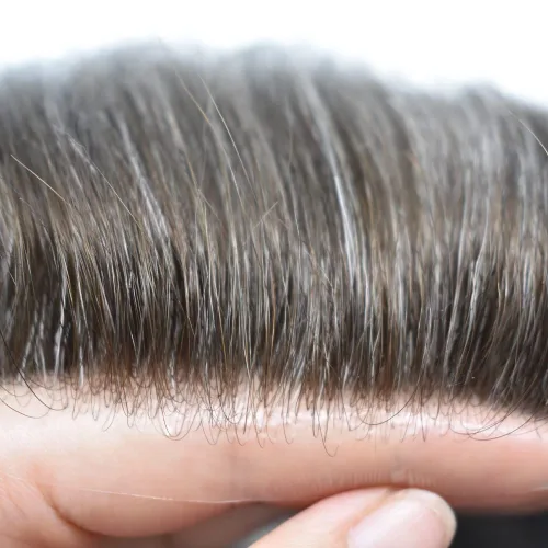 Miniatura 7 de Toupee para los hombres piel ultra fina Mens sistema de piezas de cabello humano V-loop Hairpiece para los hombres 8X10 90% densidad #360 # 3 marrón