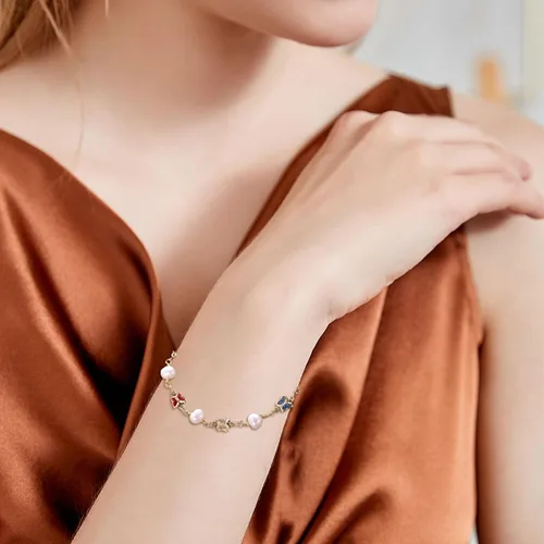 Miniatura 3 de Pulsera de cadena de mariposa de corazón ajustable de cristal brillante con corazón y mariposa, pulsera con dijes, San Valentín, cumpleaños, día