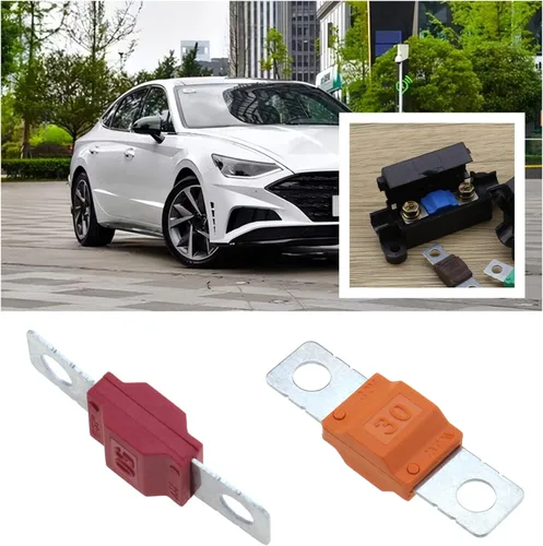 Miniatura 3 de Fusibles midi de 30/40/50/60/70/80/100Amp 32V Fusible de automóvil atornillado para sistema de energía marina, vehículos híbridos eléctricos