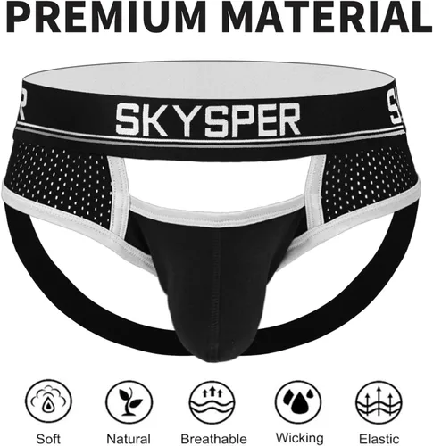 Miniatura 5 de SKYSPER Jock Strap Athletic Supporter para hombres Sexy Jockstrap Ropa interior masculina