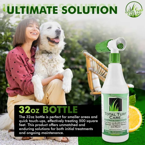 Miniatura 4 de Total Turf Care - Eliminador de olores para exteriores, concentrado de 32 onzas con rociador de extremo de manguera, eliminador de olores