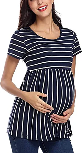 Miniatura 4 de Camisetas de manga estampada para embarazo, camisetas de maternidad para mujer, de moda, de maternidad, de 6 meses, para bebé niña