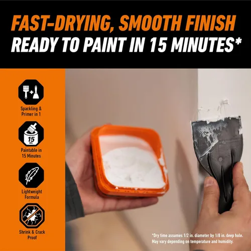 Miniatura 4 de Gorilla - Kit de reparación de pared con revestimiento, resistente, resanador + imprimación en color blanco