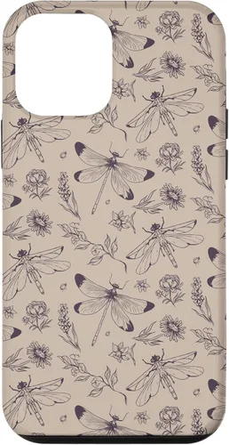 Miniatura 16 de Vintage Dragonfly Tan Sand Beige Wildflower Floral Flower Case for iPhone 16