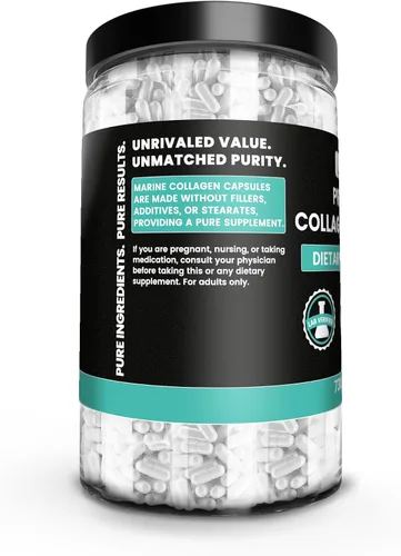Miniatura 3 de Pure Original Ingredients Péptidos de colágeno (730 cápsulas) sin magnesio o rellenos de arroz, siempre puros, verificados por laboratorio