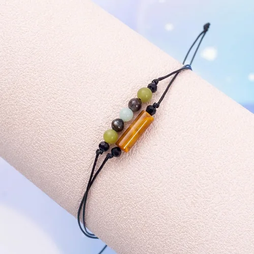 Miniatura 5 de Pulsera de protección, protección empática, cristales de obsidiana negra y pulsera de piedras curativas para mujeres, suerte, ansiedad y pulsera