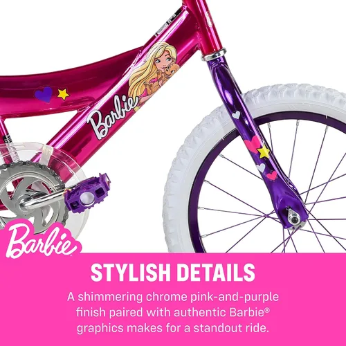 Miniatura 4 de Dynacraft Barbie 12, 16, 18-inch Girls' Bike for Kids Ages 3-9 Years - Fun and Stylish Design, Sturdy and Durable, Perfect for Kids Learning to