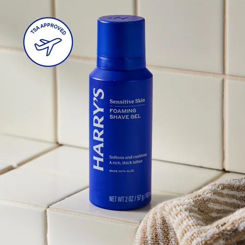 Miniatura 2 de Harry's Foaming Shave Gel for Men with Aloe - (6 Pack) 2 oz - Soothes and Cushions Skin for Shaving - TSA Approved Travel Essentials - Sensitive