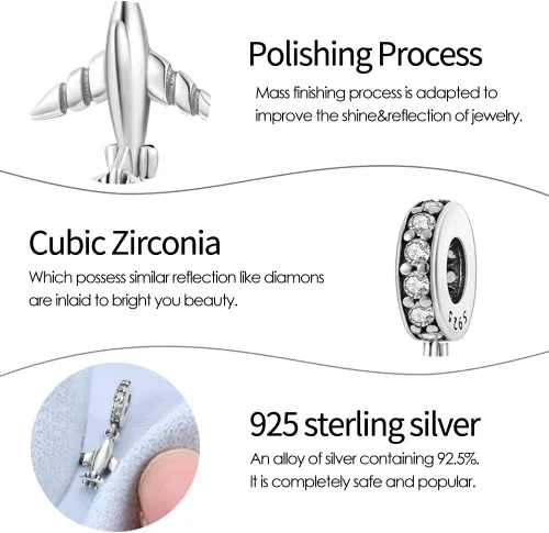 Miniatura 119 de Pandach Dijes colgantes de plata de ley 925 para pulseras y collares, dijes colgantes de Madonna con cuentas de girasol, joyería para mujer