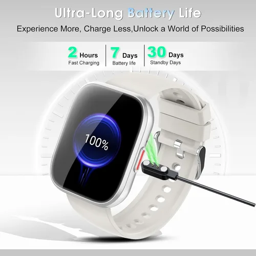 Miniatura 7 de Reloj inteligente aycy para hombres y mujeres, Bluetooth, función de llamada, pantalla táctil HD de 1.85", reloj de fitness con monitor de sueño