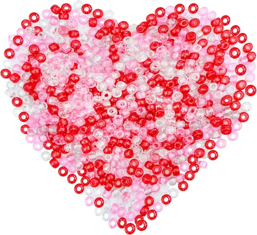 800 cuentas de plástico con purpurina para San Valentín, cuentas redondas surtidas para Halloween, hogar, fiesta, suministros de decoración, blanco