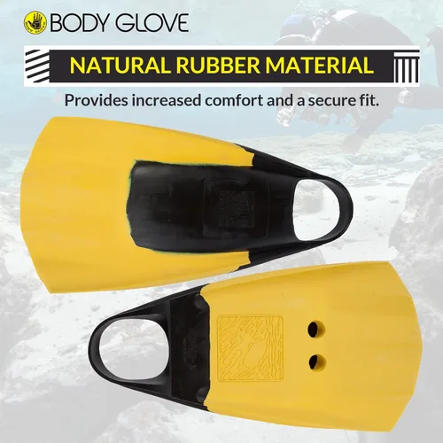 Miniatura 2 de Body Glove Floating Swim Fins for Adults, Natural Rubber Bodyboard Fins Flippers for Swimming, Snorkeling, Scuba Diving, Surfing, Bodyboarding