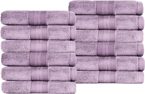 Miniatura 25 de Superior Juego de toallas de algodón turco de 9 piezas, 3 toallas de baño, 3 manos, 3 toallas faciales para el hogar, artículos esenciales de baño