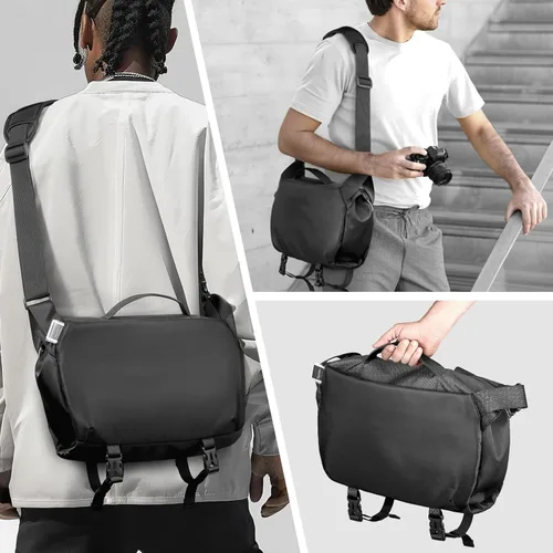 Miniatura 3 de TAAOKA - Funda para cámara en bandolera, estuche impermeable para cámara con soporte para trípode, bolsa de hombro para cámaras DSLR/SLR/sin espejo