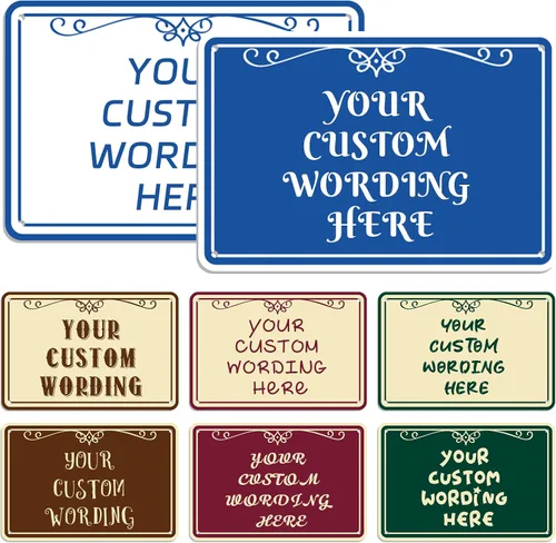 Letreros personalizados de metal para exteriores, letreros personalizados para interiores con texto en inglés "Make Your Own Sign" para patio,