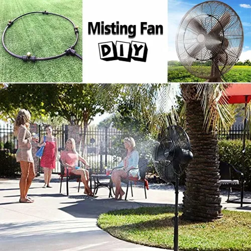 Miniatura 2 de Landgarden Sistema de enfriamiento de nebulización al aire libre,Línea de nebulización,Boquillas de niebla de latón para invernadero de jardín