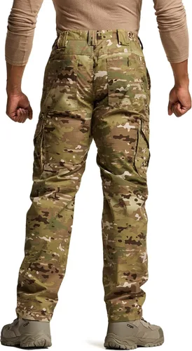 Miniatura 2 de CQR Men's Flex Ripstop Tactical Pants, Water Resistant Stretch Cargo Pants, Lightweight EDC Hiking Work Pants