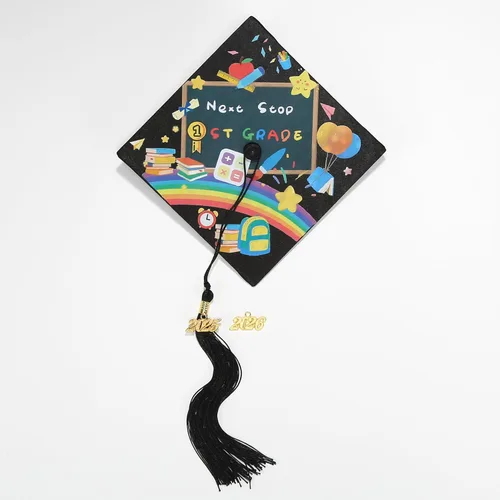 Miniatura 11 de LMYOVE Juego de gorro y bata de graduación preescolar con borla brillante 2025 para niños