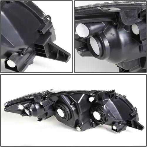 Miniatura 4 de DNA MOTORING Lámpara para faros delanteros estilo OE compatible con Toyota Corolla 09-10, TO2502182, cromo/ámbar, lado del conductor, OEM-HL-0089-L