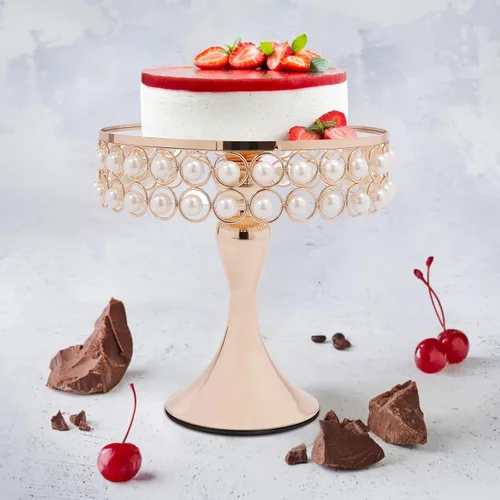Miniatura 7 de YIYIBYUS Juego de 9 soportes de cristal para tartas, soporte para cupcakes, frutas, dulces, postres con cuentas de cristal para mesa de postre, 9