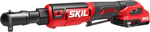 SKIL Juego de llaves de trinquete inalámbricas sin escobillas de 12 V, de 3/8 pulgadas, incluye batería USB-C de 2.0 Ah y cargador de 20 W -